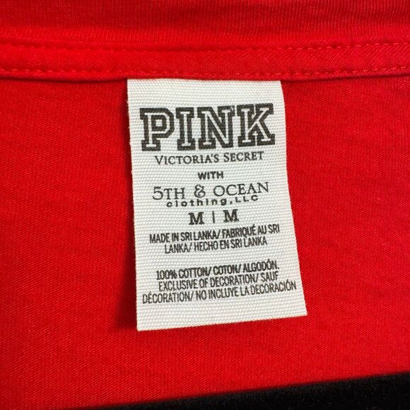 PINK Victorias Secret MLB Cincinnati Reds Sequin Bling Jersey T Shirt Med - Picture 3 of 7